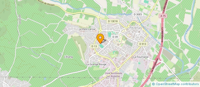 localisation de l'entreprise SPFPL ER34  PEZENAS