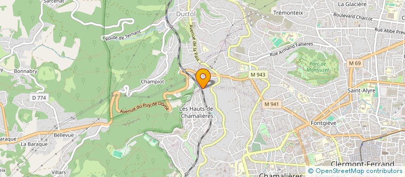 localisation de l'entreprise SPFPL EVA  CHAMALIERES