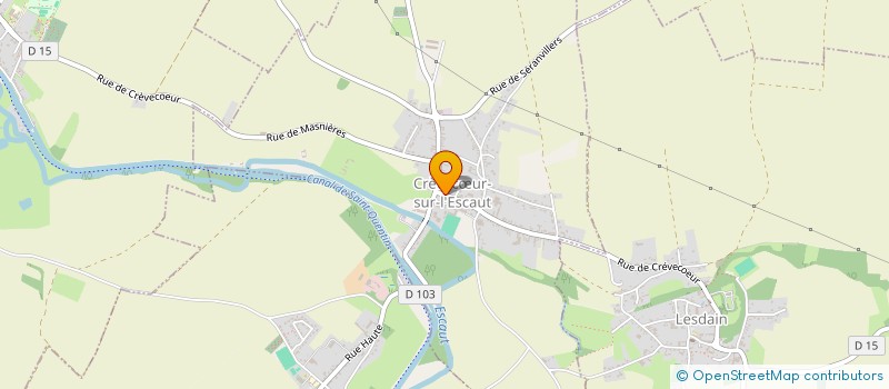 localisation de l'entreprise SPFPL HELENE QUEANT  CREVECUR-SUR-L'ESCAUT