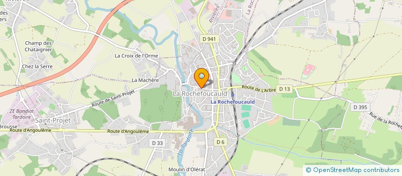 localisation de l'entreprise SPFPL HOLDING ARNAUDET COYRAULT THIBAUD à LA ROCHEFOUCAULD-EN-ANGOUMOIS