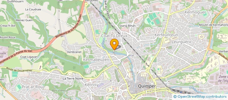 localisation de l'entreprise SPFPL HUGO BARON à QUIMPER