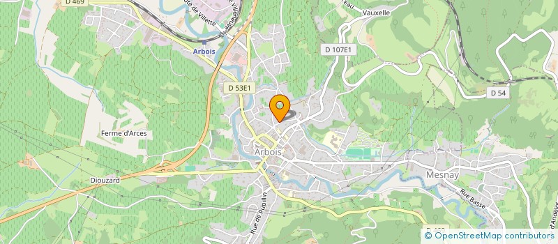 localisation de l'entreprise SPFPL K HYPERVISION à ARBOIS