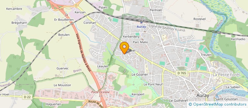 localisation de l'entreprise SPFPL LINTANFPRO à AURAY