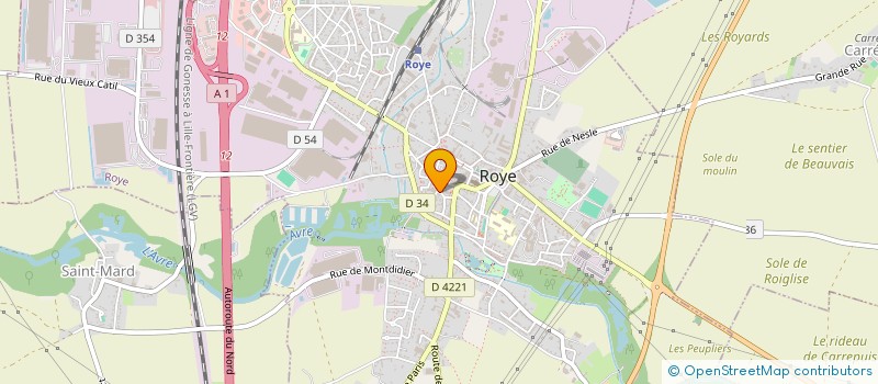 localisation de l'entreprise SPFPL LOISIER -SOCIETE DE PARTICIPATIONS FINANCIERES DE PROFESSION LIBERALE DE PHARMACIEN D'OFFICINE  ROYE