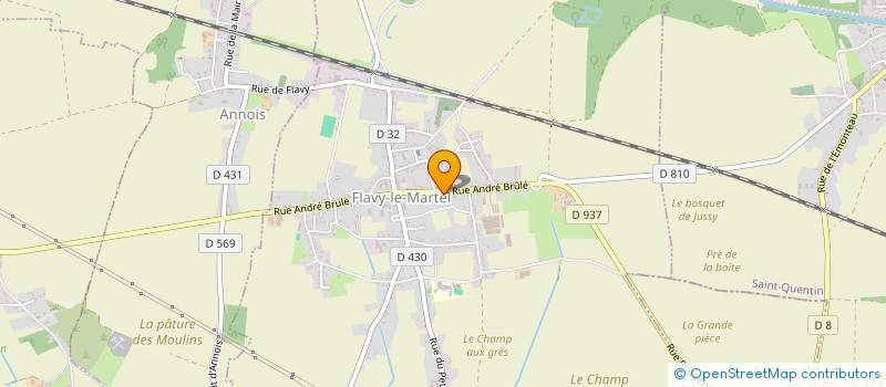 localisation de l'entreprise SPFPL LORGERE à FLAVY-LE-MARTEL