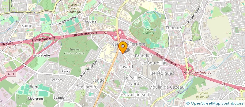 localisation de l'entreprise SPFPL MAYSONNAVE  GRADIGNAN