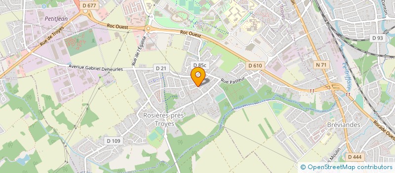 localisation de l'entreprise SPFPL MONNIER à ROSIERES-PRES-TROYES