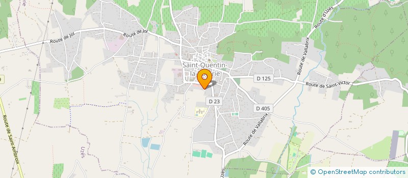 localisation de l'entreprise SPFPL NV UZES  SAINT-QUENTIN-LA-POTERIE