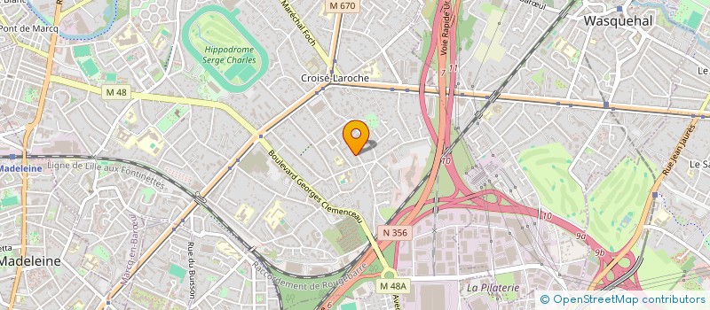 localisation de l'entreprise SPFPL PIERRE LESAFFRE à MARCQ-EN-BARŒUL