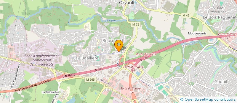 localisation de l'entreprise SPFPL RENAUD BEAUGENDRE  ORVAULT