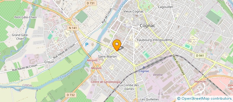 localisation de l'entreprise SPFPL SAINT-MARTIN à COGNAC