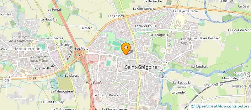 localisation de l'entreprise SPFPL SEBASTIEN VINCENDEAU  SAINT-GREGOIRE