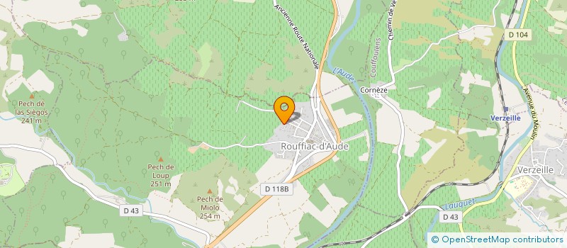 localisation de l'entreprise SPFPL TRIAIRE LAURENCE  ROUFFIAC-D'AUDE