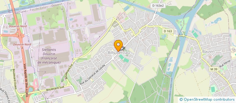 localisation de l'entreprise SPFPL VANDROMME  BILLY-BERCLAU