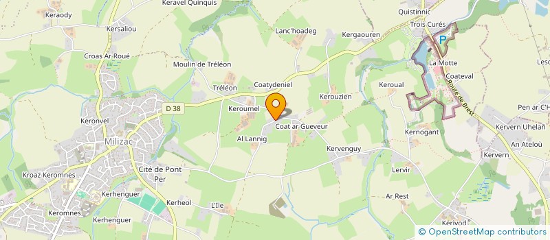 localisation de l'entreprise SPFPL YVEN  MILIZAC-GUIPRONVEL