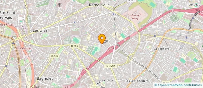 localisation de l'entreprise SPFPLARL LE VERRE à BAGNOLET