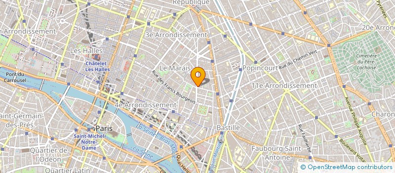 localisation de l'entreprise SPFPLAS DE PHARMACIENS D'OFFICINE JM  PARIS