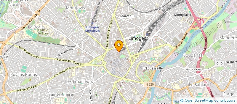 localisation de l'entreprise SPG à LIMOGES