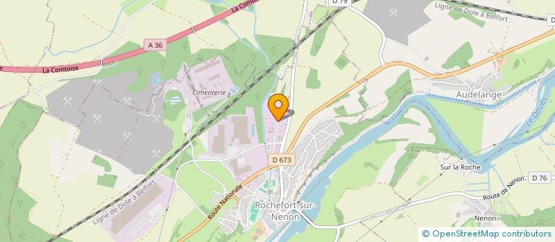 localisation de l'entreprise SPGT TRANSPORTS à ROCHEFORT-SUR-NENON