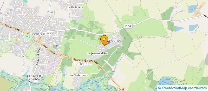 localisation de l'entreprise SPH'AIR à BREM-SUR-MER