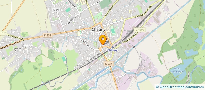 localisation de l'entreprise SPHENOIDE  CHAUNY