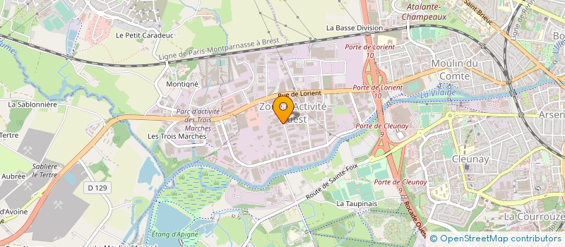 localisation de l'entreprise SPHERE INTER  RENNES