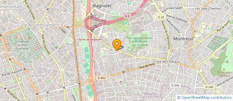 localisation de l'entreprise SPIDMAT à BAGNOLET