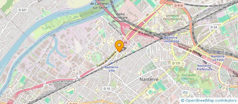 localisation de l'entreprise SPIE BATIGNOLLES TECHNOLOGIES à NANTERRE