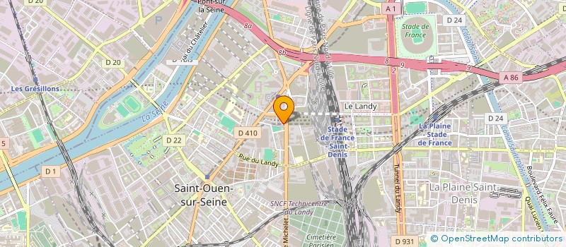 localisation de l'entreprise SPIE CITYNETWORKS à SAINT-OUEN-SUR-SEINE