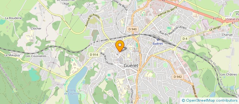 localisation de l'entreprise SPIRALE CECILE RIPP-MASSENDARI BENOIT BOURGEOIS  GUERET