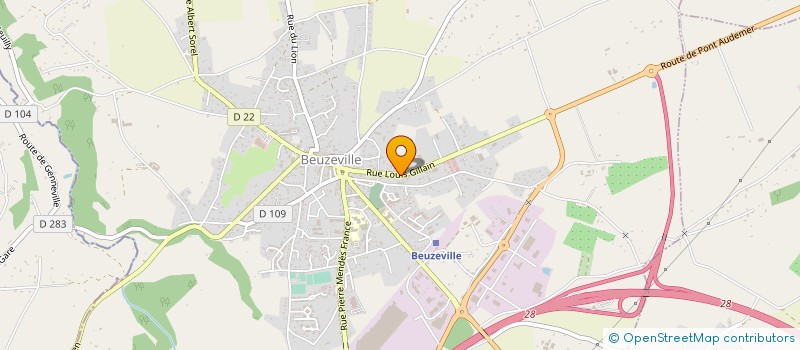 localisation de l'entreprise SPIZZA  BEUZEVILLE