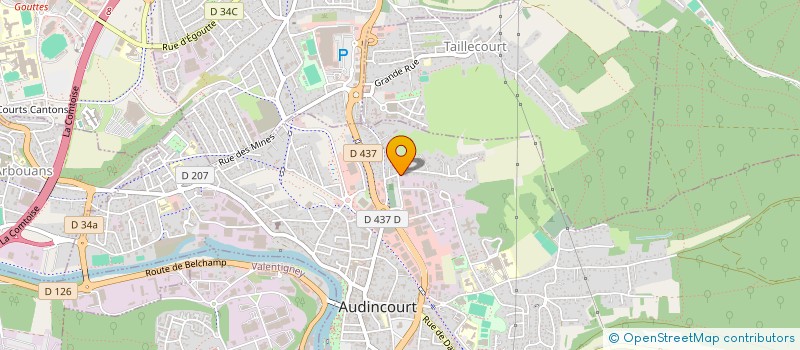 localisation de l'entreprise SPJ  AUDINCOURT