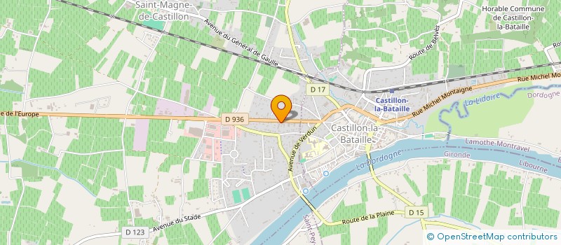 localisation de l'entreprise SPJC33350  SAINT-MAGNE-DE-CASTILLON