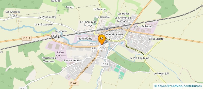 localisation de l'entreprise SPJS SUPERMARCHE  VENDEUVRE-SUR-BARSE