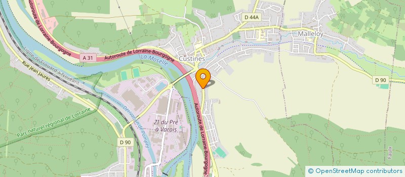 localisation de l'entreprise SPL  CUSTINES