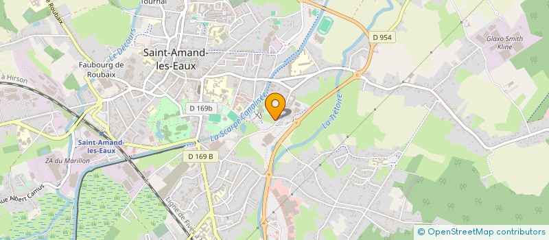 localisation de l'entreprise SPL DU CENTRE AQUATIQUE INTERCOMMUNAL DE L'AMANDINOIS  SAINT-AMAND-LES-EAUX