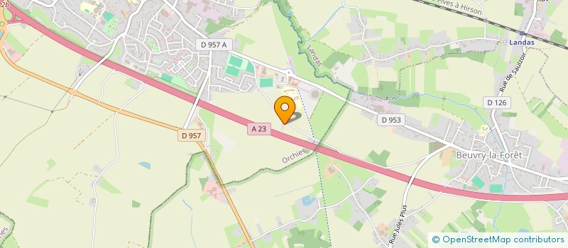 localisation de l'entreprise SPL POUR LA GESTION ET L EXPLOITATION DE LA SALLE OMNISPORTS PEVELE ARENA ET DU CENTRE CULTUREL LE PACBO A ORCHIES  ORCHIES