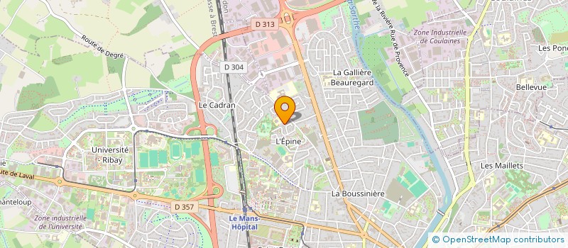 localisation de l'entreprise SPLASH ! LES ECUREUILS DE L'EPINE  LE MANS