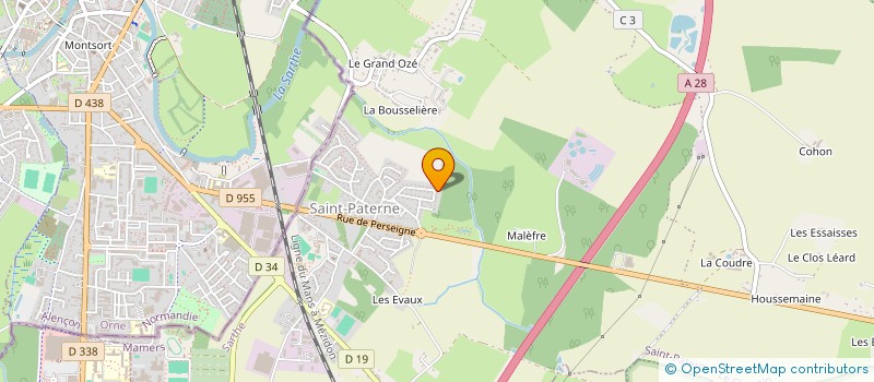localisation de l'entreprise SPM à SAINT-PATERNE - LE CHEVAIN