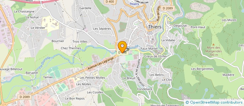 localisation de l'entreprise SPM INDUSTRIES  THIERS