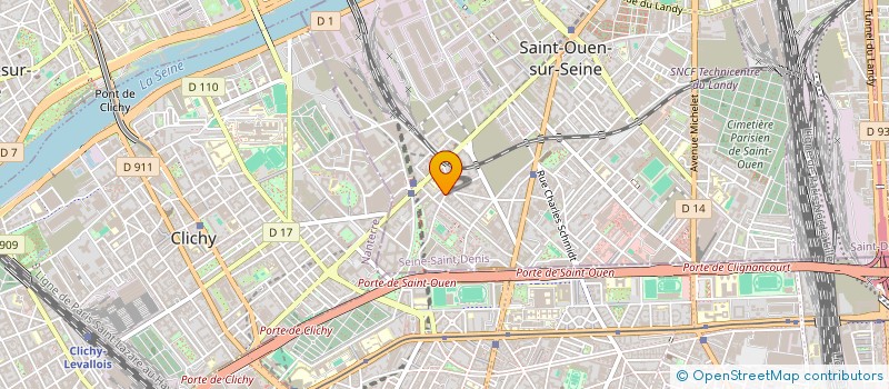 localisation de l'entreprise SPONDYLOR à SAINT-OUEN-SUR-SEINE
