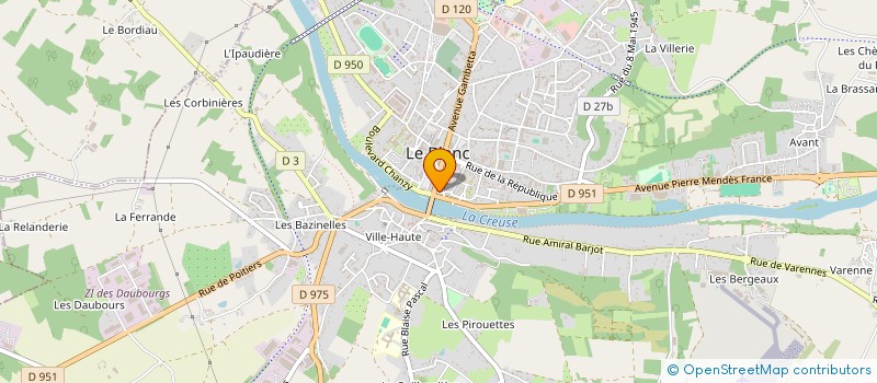 localisation de l'entreprise SPONTE SUA à LE BLANC