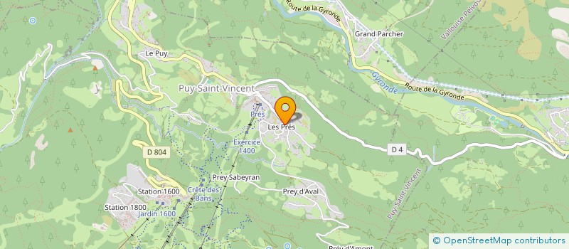 localisation de l'entreprise SPORT 1400  PUY SAINT VINCENT