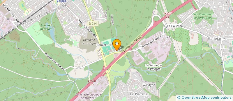 localisation de l'entreprise SPORT ATHLETIQUE DE GAZINET CESTAS SECTION TENNIS  CESTAS