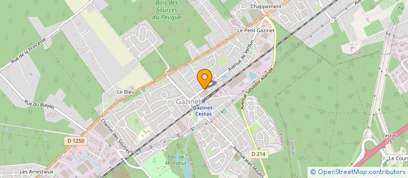 localisation de l'entreprise SPORT ATHLETIQUE GAZINET CESTAS  CESTAS