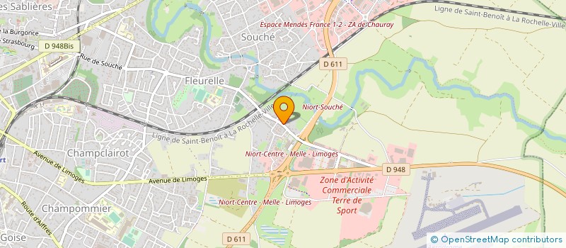 localisation de l'entreprise SPORT ATHLETIQUE SOUCHE  NIORT