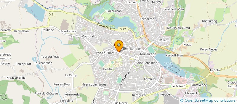 localisation de l'entreprise SPORT BADMINTON MILIZAC  (SBM)  MILIZAC-GUIPRONVEL