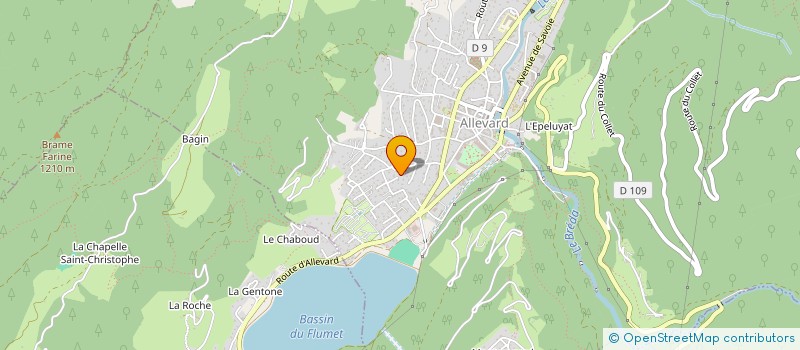 localisation de l'entreprise SPORT BELLEDONNE COLLET  ALLEVARD