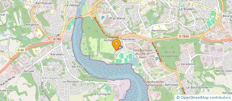 localisation de l'entreprise SPORT-BIENETRE à QUIMPER
