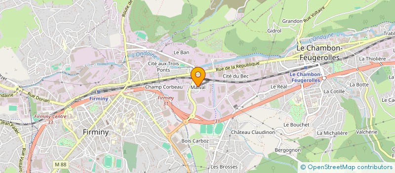 localisation de l'entreprise SPORT BOULE DE MALVAL BUVETTE  LE CHAMBON-FEUGEROLLES